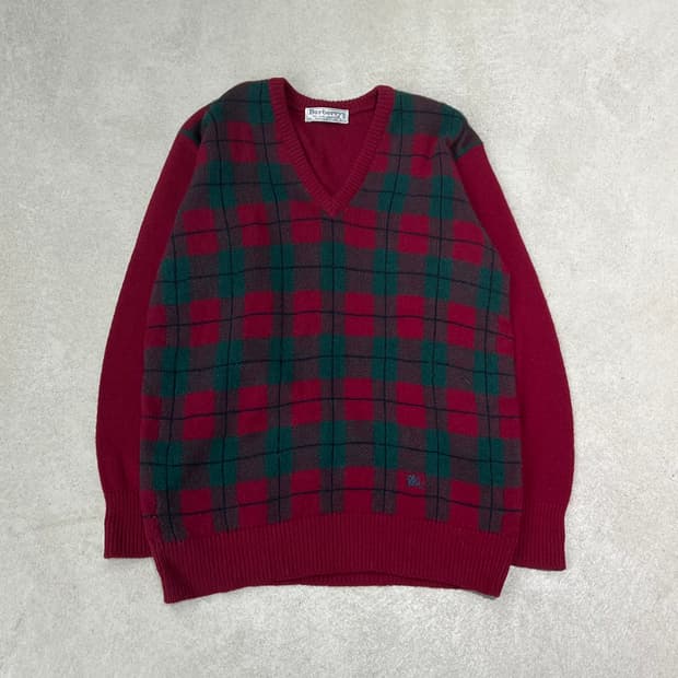 버버리 브이넥 울니트 s10013