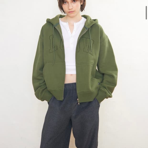 로우클래식 후드집업 그린 L