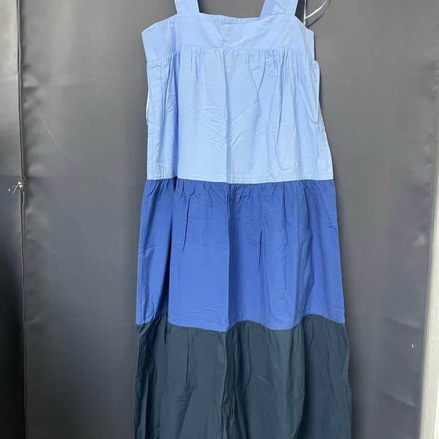 자라 블루 그라데이션 코튼 원피스