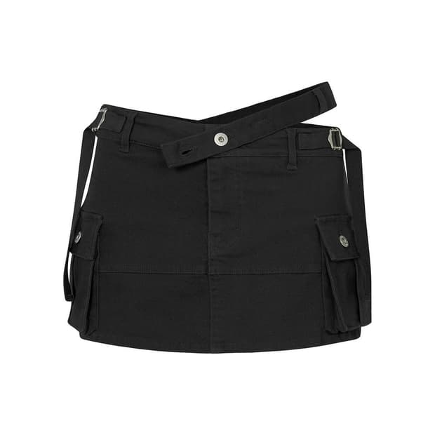 페인오어플레져 닉스 미니 스커트 블랙 S