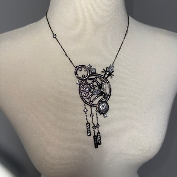 펑크 거미줄 목걸이 