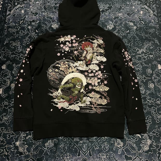 Karakuri style Oriental hood zip up