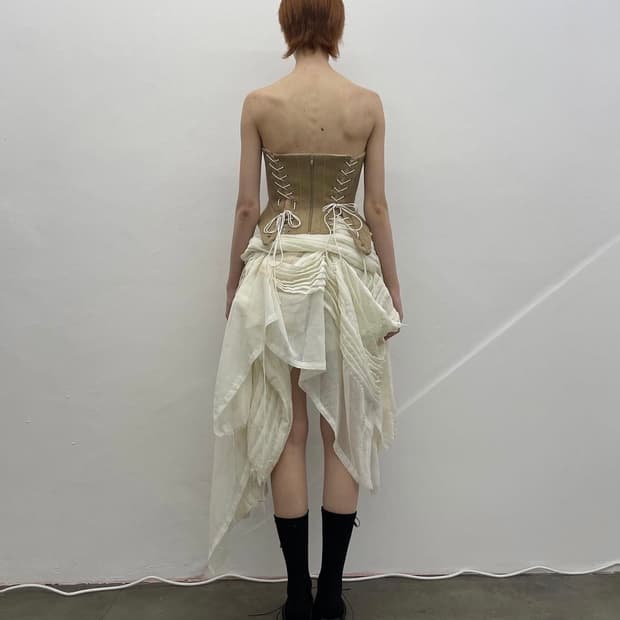 디자이너 규리킴 / CASCADE PLEATED SKIRT 주문제작