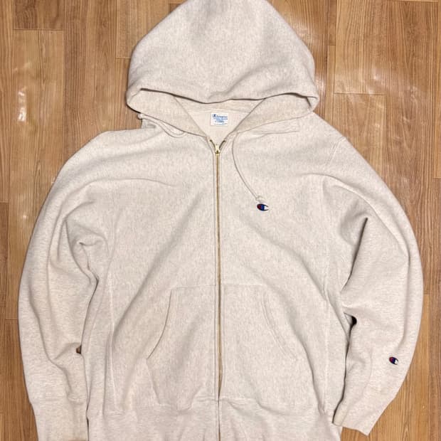 [XL] 챔피온 리버스위브 후드집업 오트밀