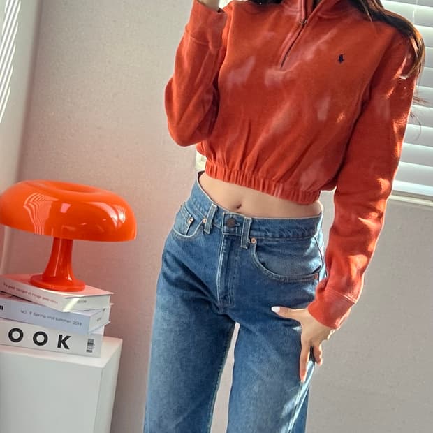 (WOMEN)폴로크롭맨투맨-M1411