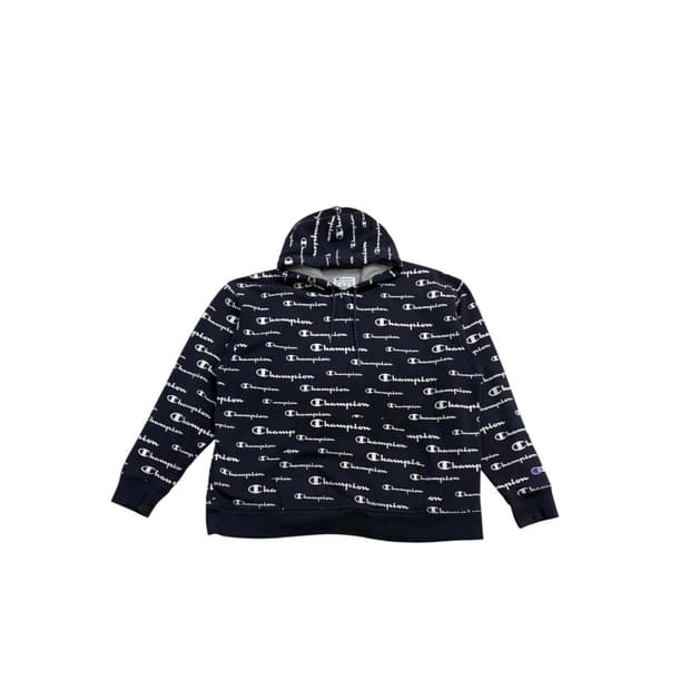 챔피온 리버스위브 후드티 네이비