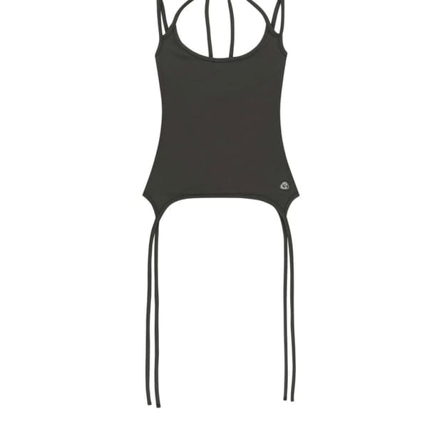 HALTER STRAP SLEEVELESS CHARCOAL