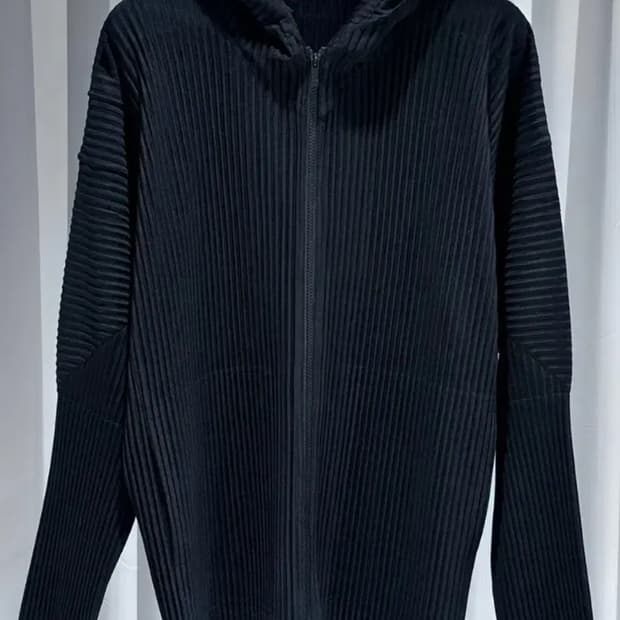 옴므플리세 후드집업 블랙 4