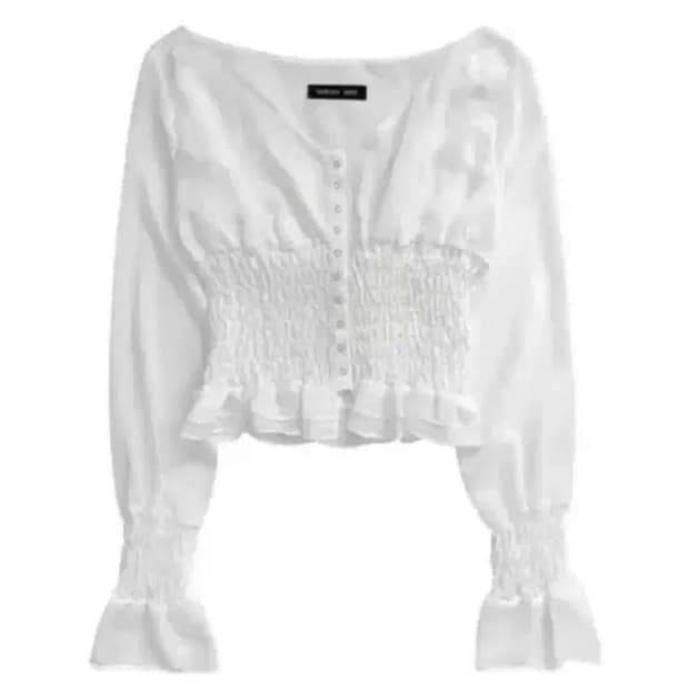 보헤미안서울 스모킹 블라우스