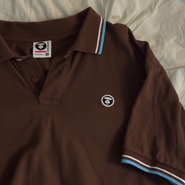 aape polo shirt brown S