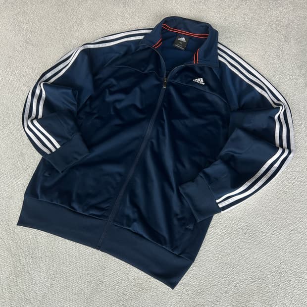 아디다스 삼선 트랙탑 네이비 L