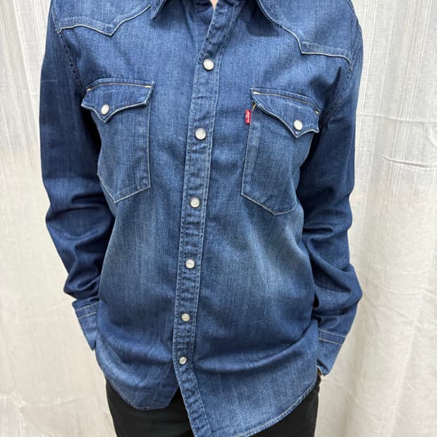 빈티지 리바이스 웨스턴 데님 셔츠