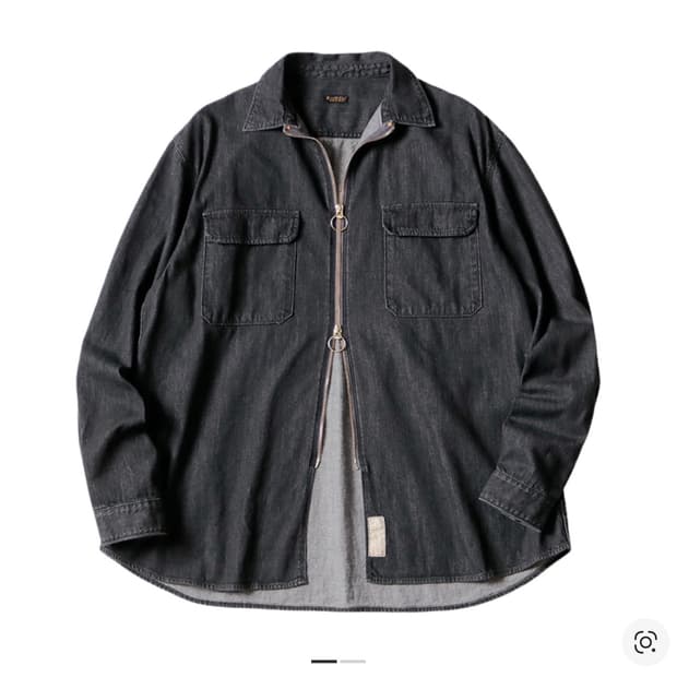 캐피탈 8온즈 블랙 X 키나리 데님 드리즐러 워크 셔츠 블랙 키나리 XL