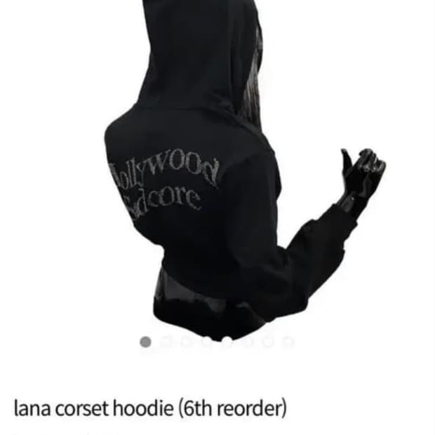 dydoshop 코르셋 후드집업 체리퍼플