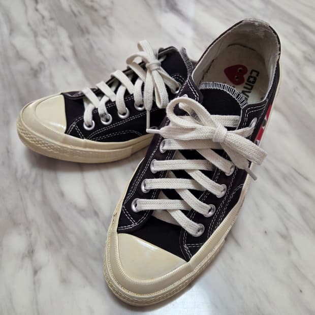 꼼데가르송  x 컨버스  로우 스니커즈