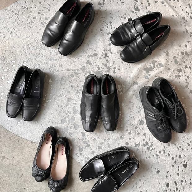 2000s 프라다 스포츠 로퍼 스니커즈 플랫 슈즈 드롭