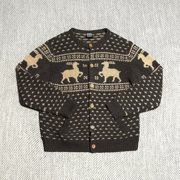 [XL] Outdoor 아웃도어 울 코위찬 브라운 니트 가디건