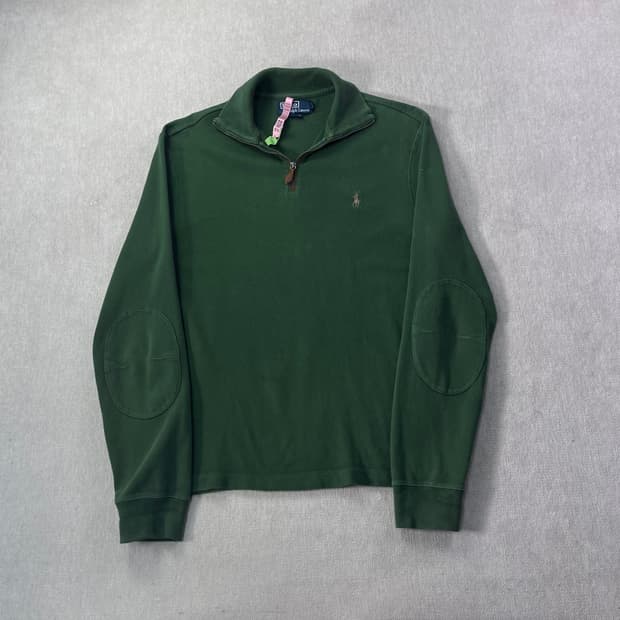 95 폴로랄프로렌 코튼 그린 반집업 니트