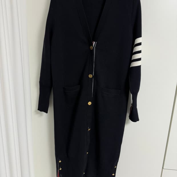 톰브라운 밀라노 스티치 롱가디건