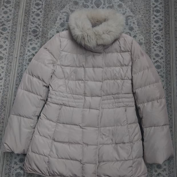 지고트 퍼 후드 패딩 (허리끈분실)