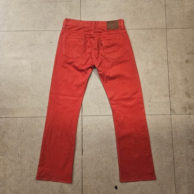 32inch 리바이스 523 레드 핑크진 데님팬츠
