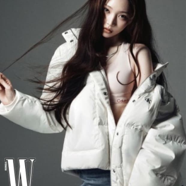 켈빈클라인 덕다운 패딩 아이보리