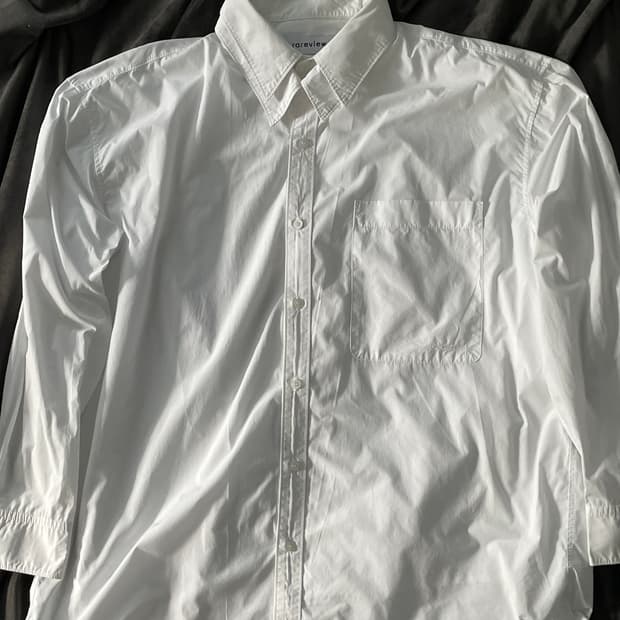 레어뷰 rareview 한섬 eql 더블 레이어어드 화이트 셔츠 L
