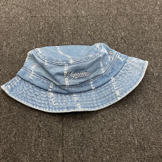 슈프림 자카드 데님 버킷햇