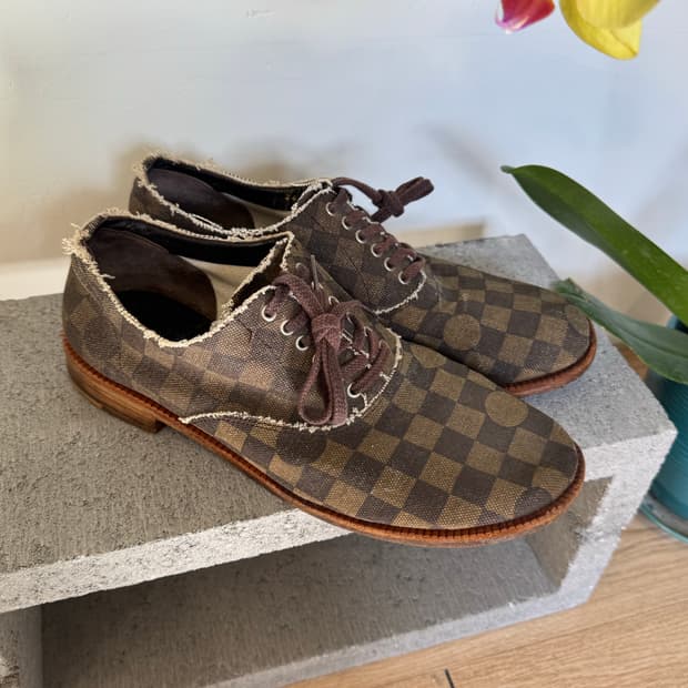Comme des garcons check shoes