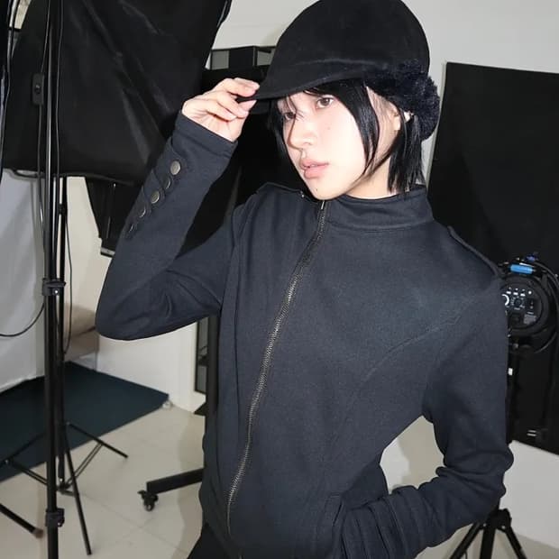 Masaki Essential J1 하이넥 나폴레옹 사선자켓 집업