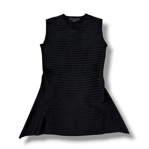 알렉산더왕 벨벳 스트라이프 언발 민소매 니트