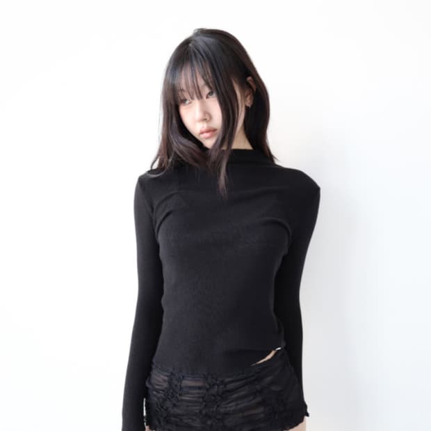 클라따 clean knit black