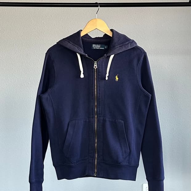 폴로 후드집업 네이비