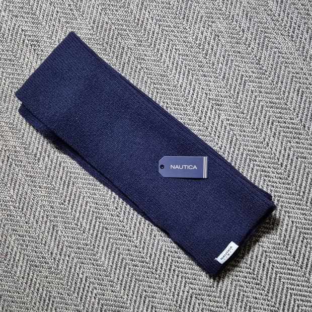 노티카 컴포트 코지 니트 머플러 Navy 새제품