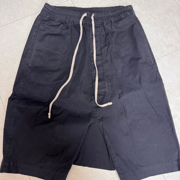 릭오웬스 드로우 스트링 코튼 배기 쇼츠 46