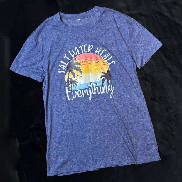 일본빈티지 해변 티셔츠