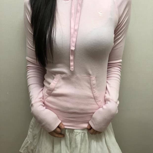 빈티지 아베크롬비 베이비핑크 후디