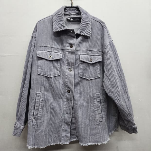 자라 투포켓 코듀로이 셔츠형 자켓 XL