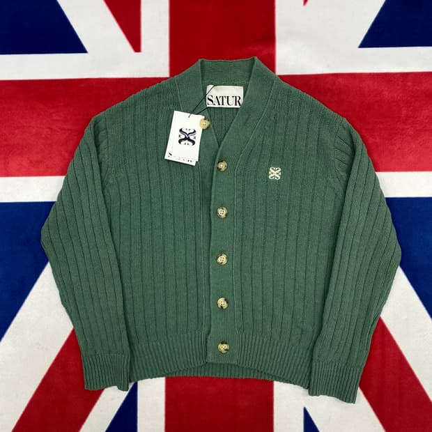 세터 파로 오버사이즈 부클 가디건 M 