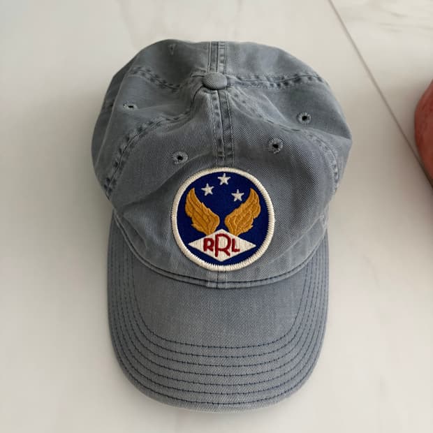 rrl 윙 로고 볼캡 블루