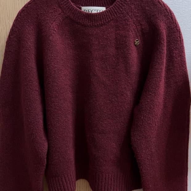 렉토 버건디 니트 s