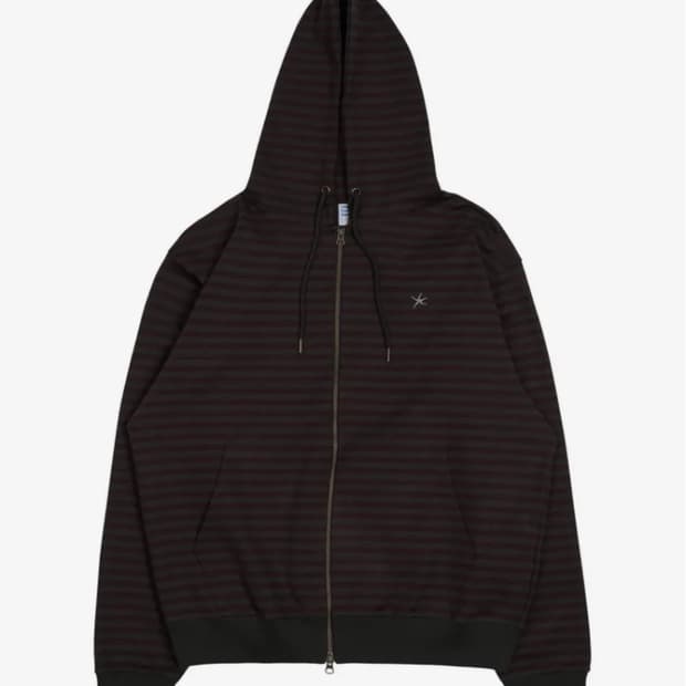 더콜디스트모먼트 TCM stripe hooded zip-up