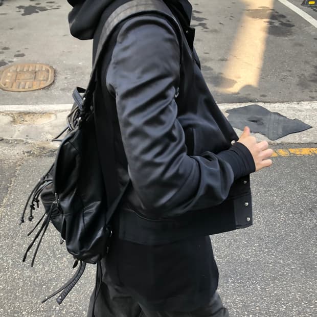 미하라야스히로 레이어드 후디 바시티 자켓