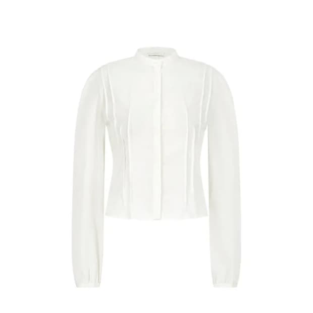 아모멘토 pintuck slim shirt,ivory 1사이즈