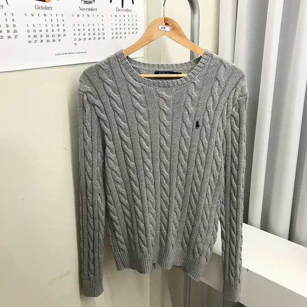 폴로 케이블 니트