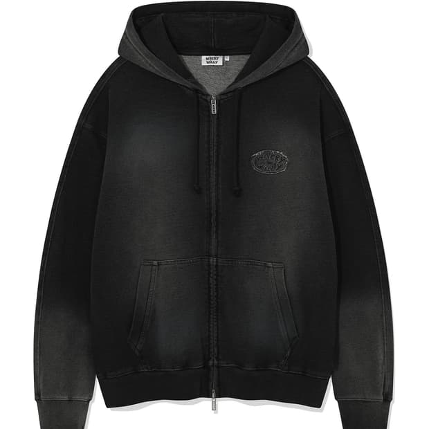 WACKY WLLIS 와키윌리 데님 라이크 후드집업 블랙 S
