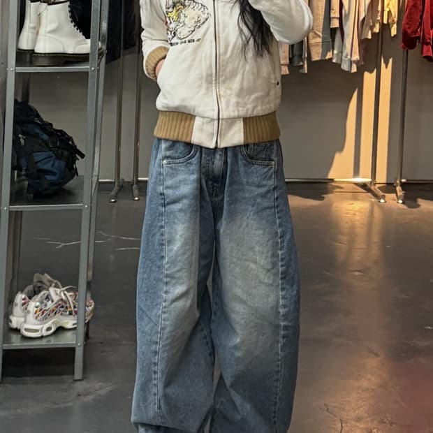 에스크 자수 디테일 코듀로이 자켓 A3189