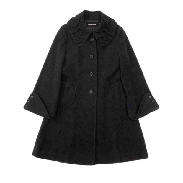 Peace Now Flare Wool Coat