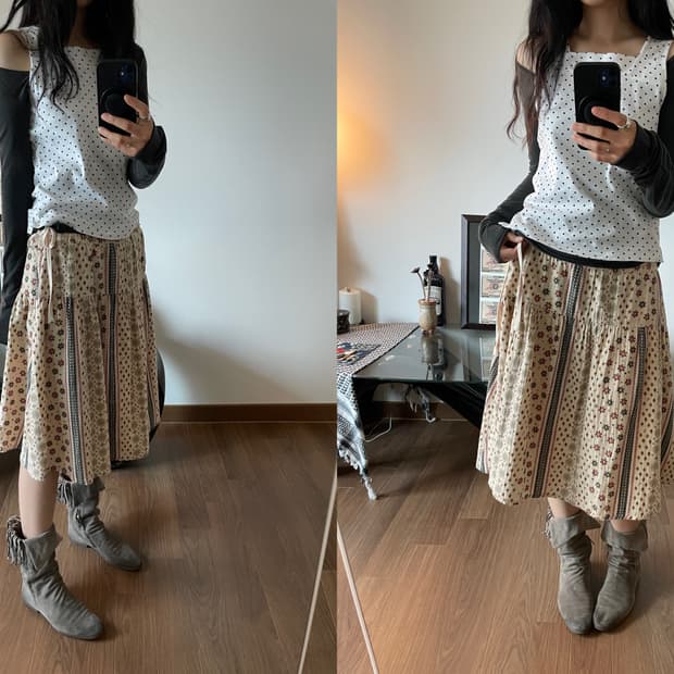 ethnic patterned skirt
