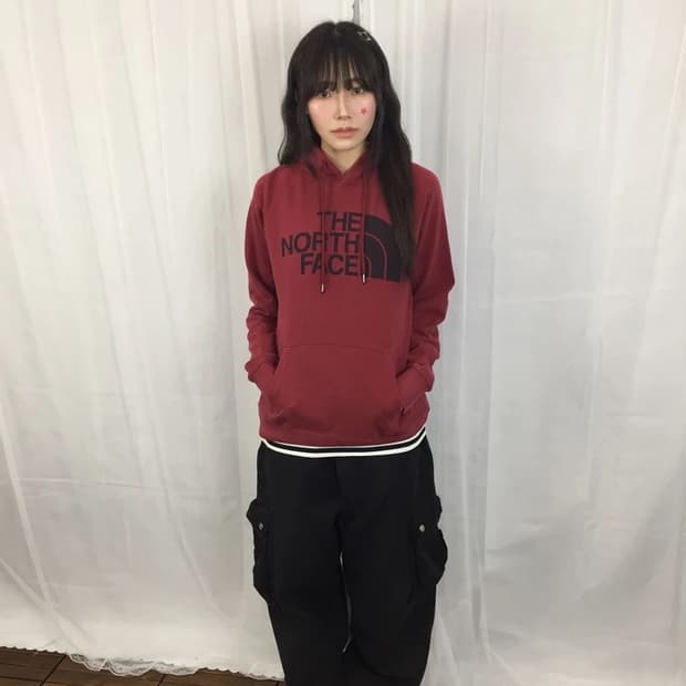 The North Face Burgundy Logo Hoodie